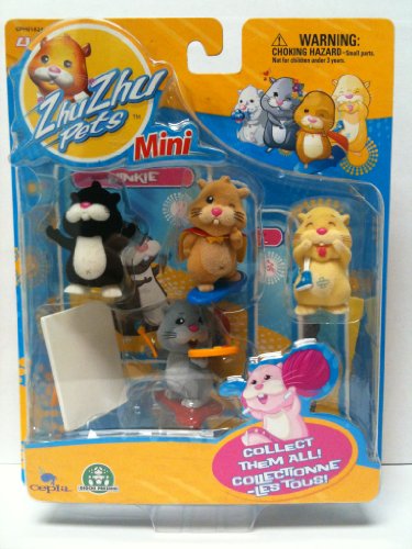 Zhu Zhu Mini Pets 4 Figurines (Winkie, Mr. Squiggles, Pipsqueak, and Yo Yo) 51non68YuwL Zhu Zhu Mini Pets 4 Figurines (Winkie, Mr. Squiggles, Pipsqueak, and Yo Yo)