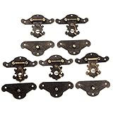 5個入り 木箱アクセサリー バックルスナップ シャックル ボックスロック 金属バックル ネジ付き 82*65mm