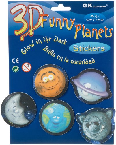 Unbekannt Glow King 4201 - 3D Stickers Mini Funny Planets