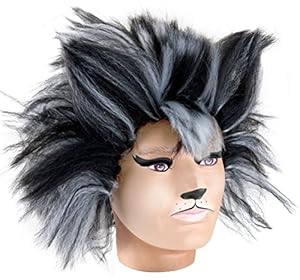 Cats Musical Costume Wig, Black/Grey, Adult One Size