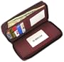 Eel Skin Credit Card Check Book and Cash Burgundy Wallet