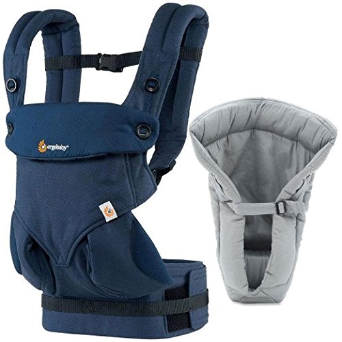 Ergo Baby BC36ADRKBLK 360 Carrier With Infant Insert Midnight Blue