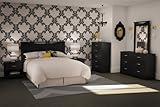Bedroom Furniture Set 2 in Solid Black - South Shore Furniture - 3107-BSET- ....