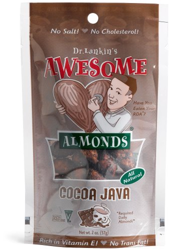Dr. Lankin's Awesome Almonds® Cocoa Java, 2-Ounce Bags (Pack of 12) by Awesome Almonds®
