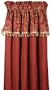 Bacara 20 x 84 Rich Red and Gold Curtain Panel