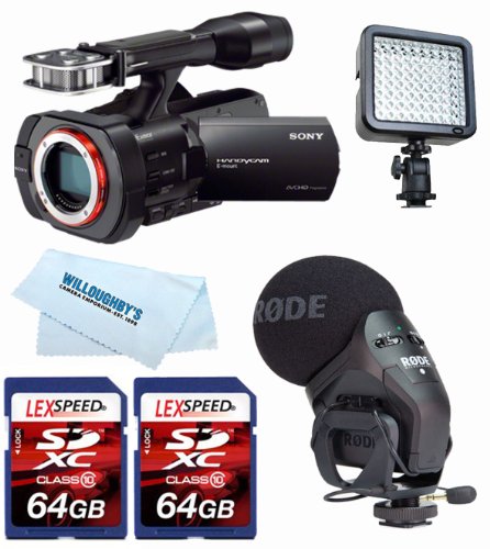 Sony NEX-VG900 Full-Frame Camcorder (Black) + Rode Stereo VideoMic Pro + LED + Two 64GB SDXC Cards Sony NEX-VG900 Full-Frame Camcorder (Black) + Rode Stereo VideoMic Pro + LED + Two 64GB SDXC Cards