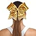 Chassé Girls' Metallic Rhinestone Performance Hair Bow Metallic Gold