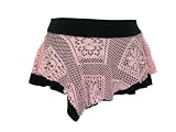 Becca Black Pink Crochet Cover-up Skirt XS/S