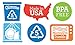 Preserve Everyday 16 Ounce Recycled Plastic Bowls, Set of 4, Pepper Red