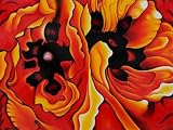 51np86pZjJL. SL160  Art Reproduction Oil Painting   OKeeffe Paintings: Oriental Poppies   Extra Large 30 X 40   Hand Painted Canvas Art