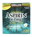 KS Enteric Coated Aspirin 81 mg Tablets - Adult Low Strength Regimen - Compare to the Active Ingredients in Bayer Enteric Coated Low Strength Aspirin - 730 ct.