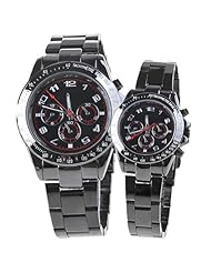 Orient Idea Ori-0314E Pair of Stainless Steel His & Her Quartz Wrist Watches with Chain Band for Lovers