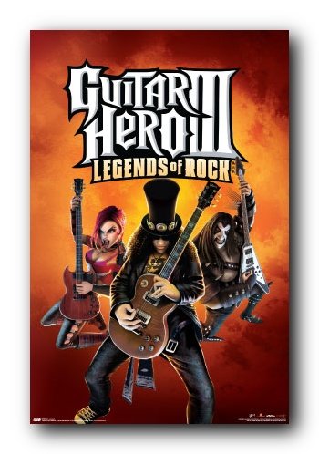 GUITAR HERO 3 III LEGENDS OF ROCK POSTER XBOX 360 9419