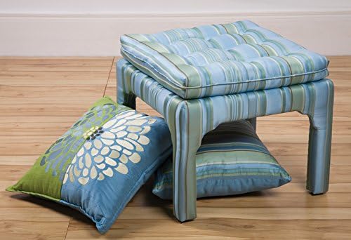 Sandy Wilson Fresca Square Ottoman, Light Blue