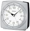Seiko Bedside Alarm Clock Silver-Tone Metallic Case