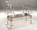 3pcs Beautiful Smoked Glass Top Coffee Table Set