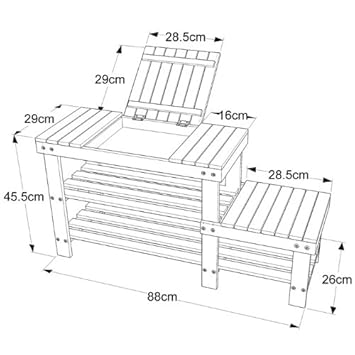 SoBuy Schuhregal, Kindershuhbank, Schuhbank, Bänkchen mit Fach, FSR08-W