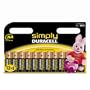 Duracell - Pile Alcaline - AA x 12 - Simply (LR6)