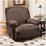 Sure Fit Stretch Leather Recliner Slipcover, Brown