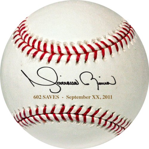 Steiner Sports New York Yankees Mariano Rivera Autographed MLB Baseball with 602 Saves and Date Engraved