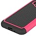 J3 Case, Express Prime Case, Amp Prime Case, LK [Shock Absorption] Hybrid Armor Defender Protective Case Cover for Samsung Galaxy J3 / Express Prime / Amp Prime (Hot Pink)