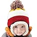 Demarkt Baby Girls/Boys Knitted Winter Warm Earflap Hats Caps Infant Beanie Fleece Hem Red