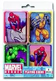4 Mini Decks Marvel Heroes Playing Cards - Spider Man, Hulk, X-Men