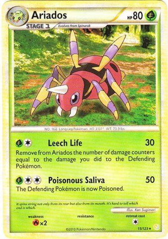 Pokemon - Ariados (15/123) - HeartGold SoulSilver