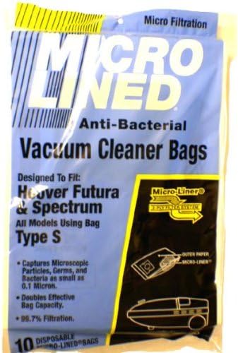 Hoover Type S Anti-Bacterial Vacuum Cleaner Bags (10-pack) - Fits Hoover Futura/Spectrum/Powermax