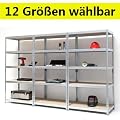 Mammut� Schwerlastregal Mustang - 12 Gr��en w�hlbar - 175kg Tragkraft/Boden, verzinkt, 90x200x45