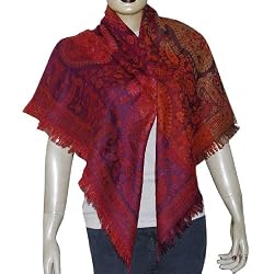 Winter Scarf Wool Square Accessory 44 x 44 inches (sjmwr092)