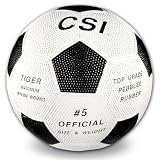 CSI Tiger Black / White Pebbled Rubber Practice Soccer Ball Size 5 - B0000C1XOS