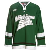 Nike Michigan State Spartans Green Replica Hockey Jersey