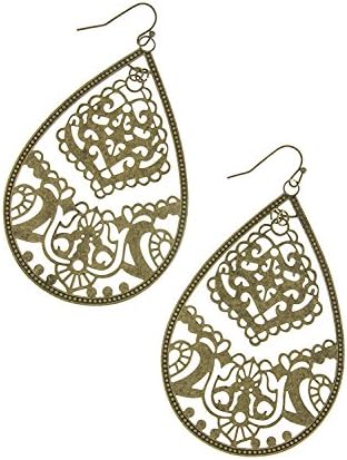 KARMAS CANVAS VINTAGE ORNATE DROP EARRINGS (Antique Gold)