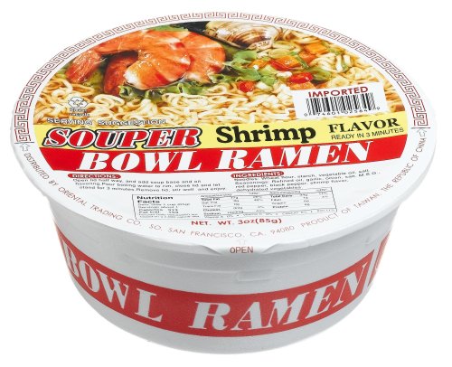 Souper Ramen Shrimp, 3-Ounce Bowls (Pack of 12) (Pack of 2) by Souper