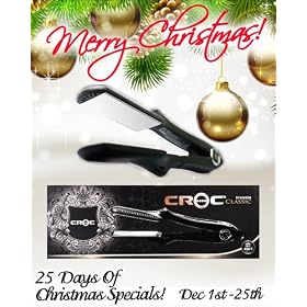 TurboIon Croc TITANIUM WET TO DRY 1.5" Hair Styling Flat Iron