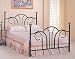 Queen Size Metal Bed Headboard and Footboard in Black Finish
