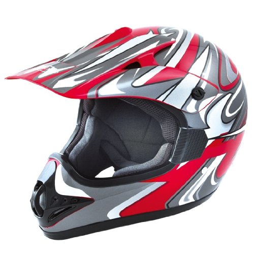 Akira RO 2021 Gr. XS Akira Crosshelm Ishido rot / Dekor Preisvergleich