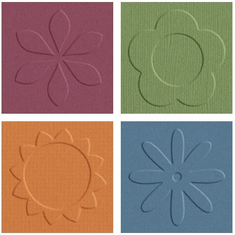 QuicKutz 2-Inch by 2-Inch Flowers Embossing Folder, 