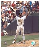 Rickey Henderson Oakland Athletics - Stolen Base King - Autographed 8x10 Photograph