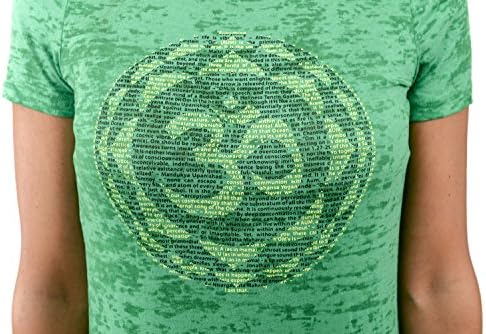 Think Positive Apparel Om Womens Burnout T-Shirt, L, Green