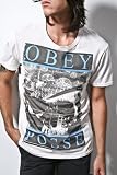 Obey - Men's DISCO IN YOUR SKULL ANTIQUE TEE (LIGHT GREY)