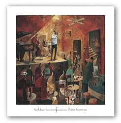 Red Jazz by Didier Lourenco 32"x32" Art Print Poster