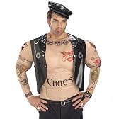 Macho Biker Man Adult Costume マッチョバイカーの男大人用コスチューム♪ハロウィン♪サイズ：Standard One-Size