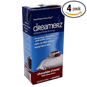 Dreamerz All Natural Sleep Beverage, Chocolate S-nores, 32-Ounce UnitS (Pack of 4)