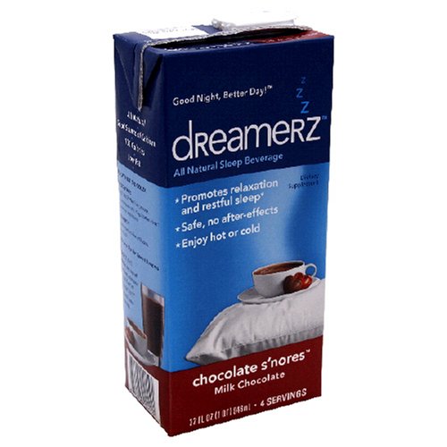 Dreamerz All Natural Sleep Beverage, Chocolate S-nores, 32-Ounce UnitS (Pack of 4) by Dreamerz