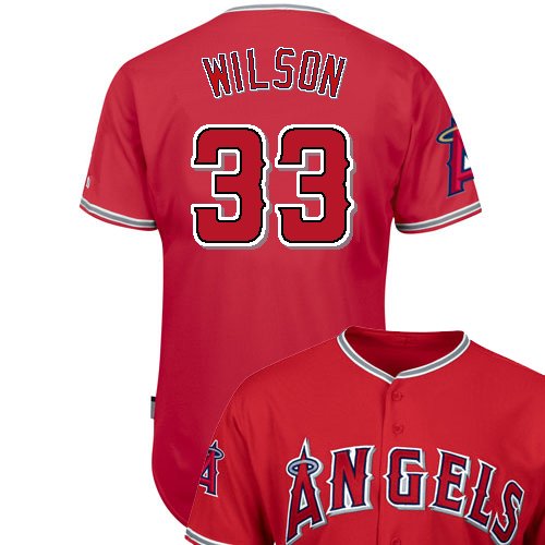 Los Angeles Angels of Anaheim Authentic MLB Jerseys C. J. Wilson RED Cool Base Jersey Size 48