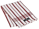 Cannon Flat Weave Kitchen Towel, Red Stripe