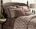 Pinzon Labyrinth Egyptian Cotton Jacquard King Duvet Cover, Chocolate Natural