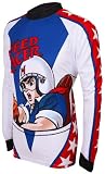 Adrenaline Promotions Men’s Speed Racer Long Sleeve Mountain Bike Jersey, Multi, Large | bike uniform